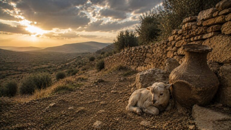 Hosea 11 Commentary - Featured Image - Golden hour on a rural hillside