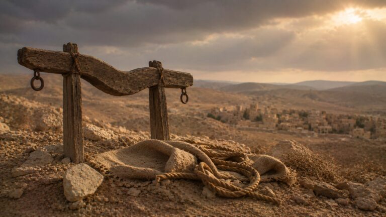 Hosea 13 Commentary - Featured Image - Abandoned frame in a desert landscape