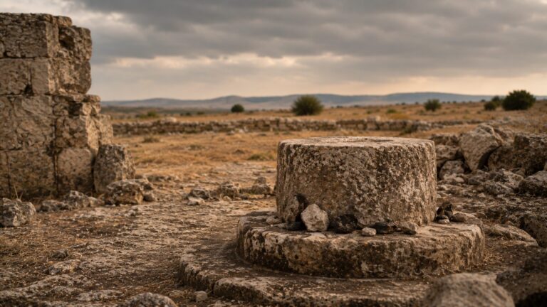 Hosea 4 Commentary - Featured Image - Ruins in a barren landscape