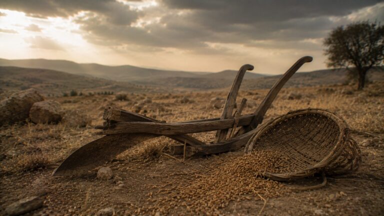 Hosea 5 Commentary - Featured Image - Abandoned harvest in golden light