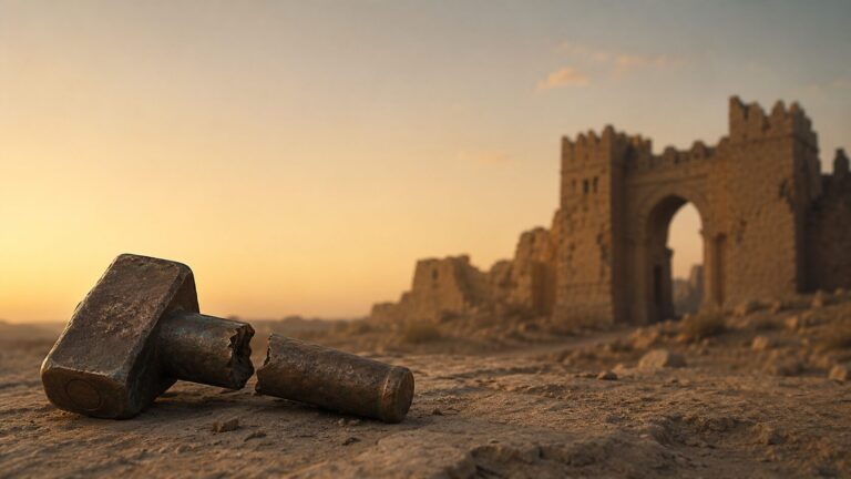 Jeremiah 50 Commentary - Featured Image - Ancient tool in desert ruins