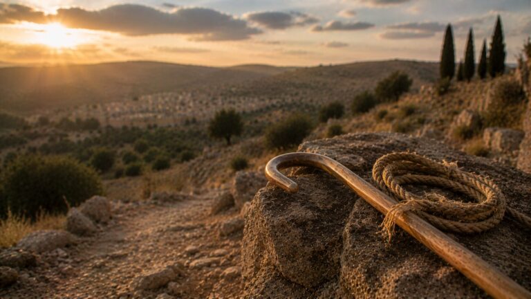Zechariah 10 Commentary - Featured Image - Golden hour over the rugged hills